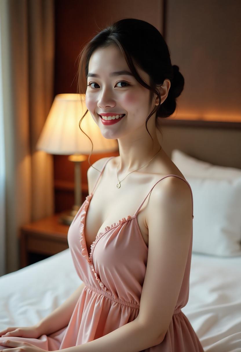 夜晚校园与街灯